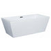 ALFI 67" Rectangular White Freestanding Acrylic Soaking Bathtub AB8832