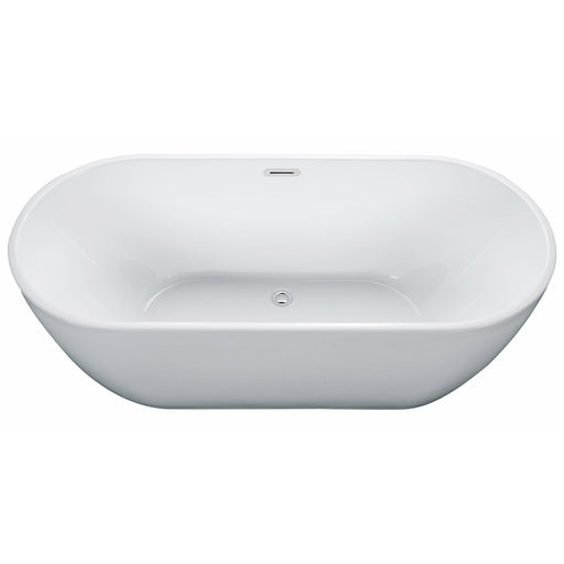 ALFI 67" Oval White Freestanding Acrylic Soaking Bathtub AB8839