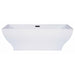 ALFI 67" Rectangular White Freestanding Acrylic Soaking Bathtub AB8840