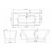 ALFI 67" Rectangular White Freestanding Acrylic Soaking Bathtub AB8840