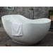 ALFI 66" White Solid Surface Freestanding Resin Soaking Bathtub - AB9949