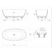 ALFI 59" White Oval Freestanding Resin Bathtub - AB9975