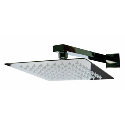 ALFI Black Aluminum Shower Panel with 2 Body Sprays and Rain Shower Head  - ABSP65B