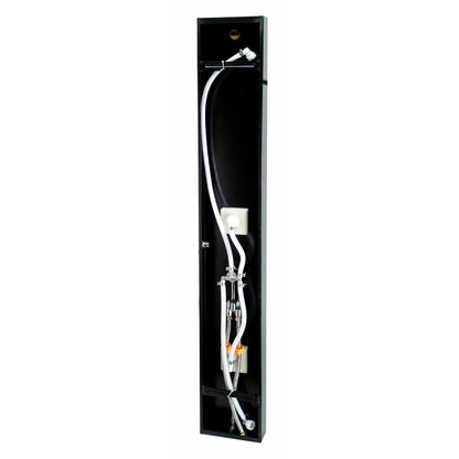 ALFI Black Aluminum Shower Panel with 2 Body Sprays and Rain Shower Head  - ABSP65B