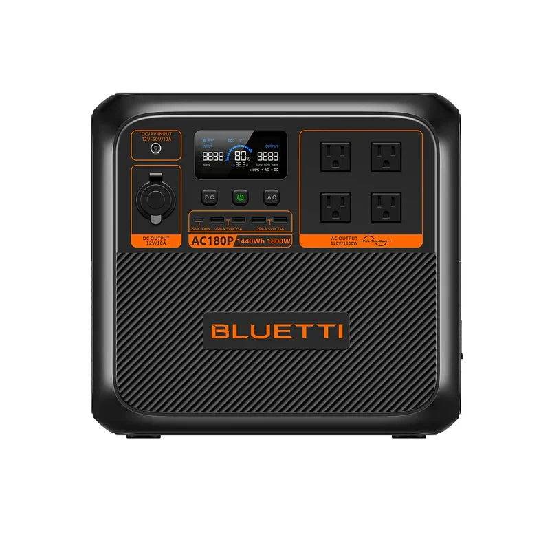 BLUETTI Premium 150 (AC180P) Solar Portable Power Station | 1,800W 1,440Wh - PowerGen USA