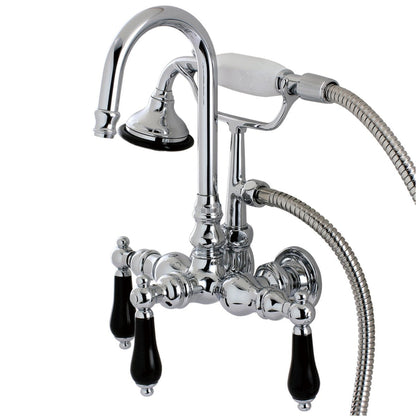 Kingston Brass Aqua Eden Restoration Onyx Wall Mount Clawfoot Tub Faucet - AE8T1PKL