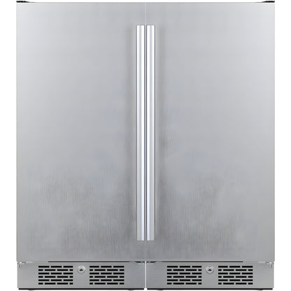 Avallon 30 Inch Wide 6.7 Cu. Ft. Built-In or Free Standing Side by Side Dual Compact Refrigerator - AFR152SSDUAL