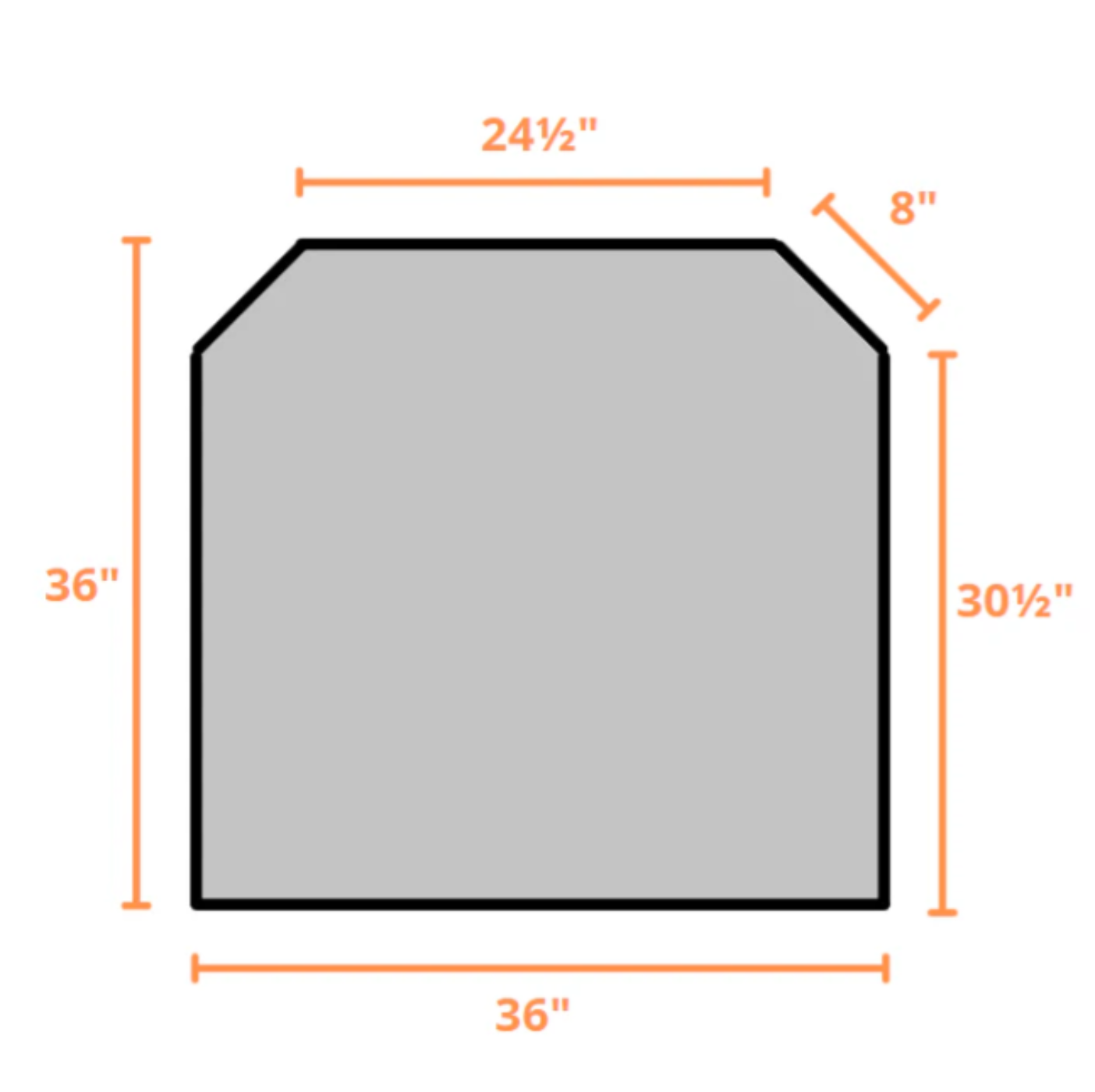 ComfortBilt Flatwall Hearth Pad 36" x 36" Non Combustible New (Fits all ComfortBilt models) - BLACKCOPPER-FLATWALL
