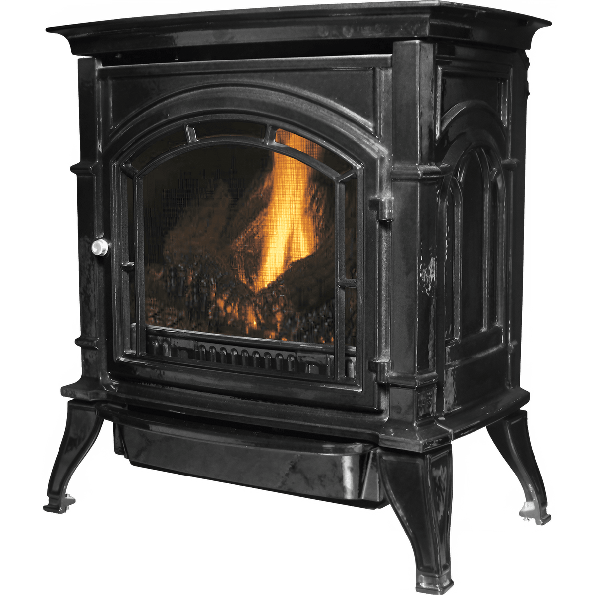 Ashley Hearth AGC500VFN Cast Iron Natural Gas Stove Vent Free 1,500 sq. ft. 32,000 BTU Black New