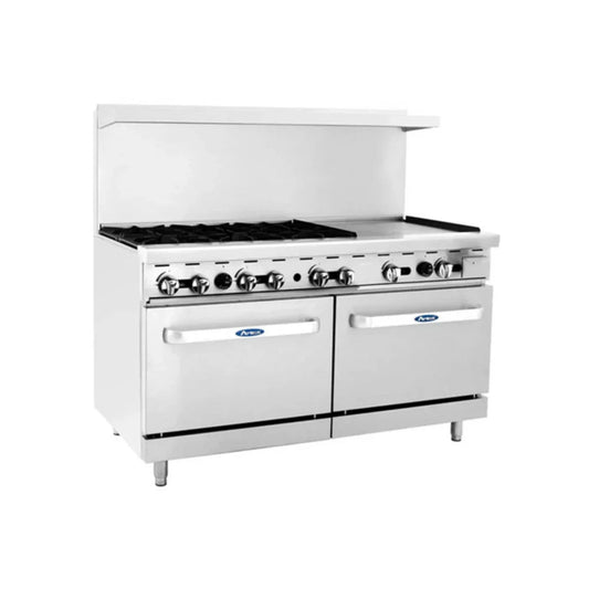 Atosa AGR-6B24G-NG 60" CookRite Range Natural Gas with 24" Griddle - AGR-6B24G-NG