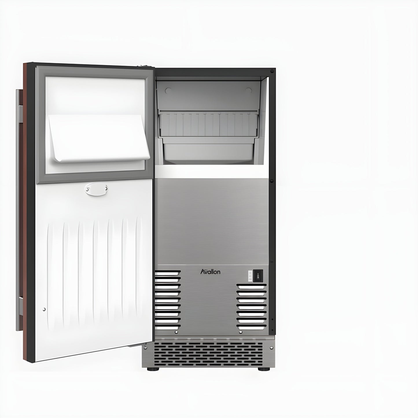 Avallon 15 Inch Wide 26 Lbs. Capacity Built-In and Free Standing Ice Maker with 56 Lbs. Daily Ice Production - AIMG151PPRILH