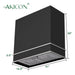 Akicon Range Hood 30” Ultra Quite Stainless Steel Kitchen Hood & Two Stacks, Wall Mount Square Vent Hood with LED Light and Dishwasher-Safe Filters - AK-HS30HB-JBN-48