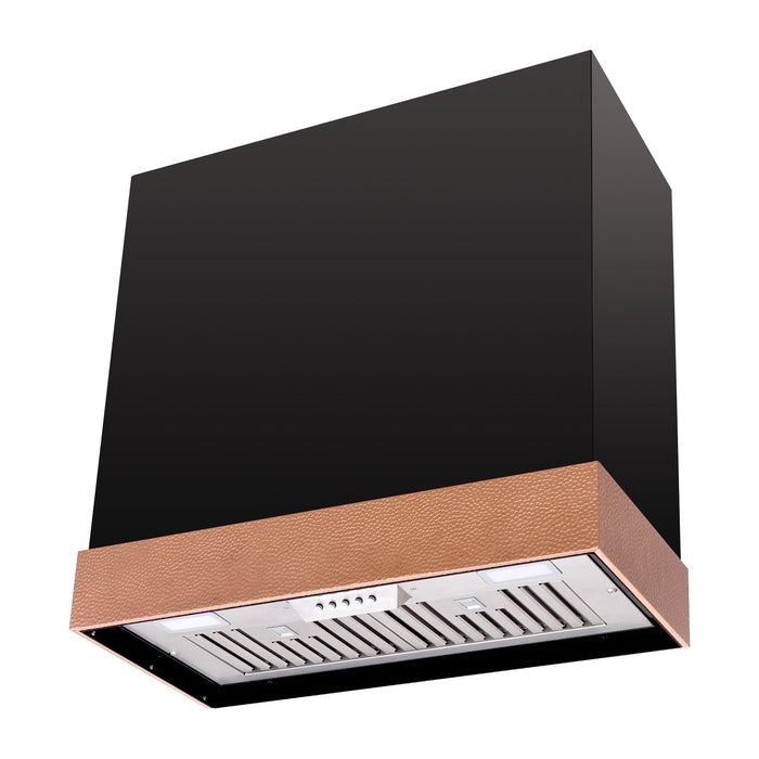 Akicon Stainless Steel Range Hood 30 inch & 3 Speed Fan with LED, Modern Box 600 CFM Hood with Powerful Motor, TAK-HS30HD-SWN-48