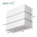 Akicon Wall Mount Range Hood 36", Stainless Steel Square Kitchen Vent Hood & 3 Speed Fan with 600 CFM, Energy Saving LED Light, Middle Stacks - AK-HS36HC-SWN-48