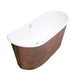 Akicon Copper Double-Slipper Roll-Top Bathtub w/Pedestal AKB70006-C