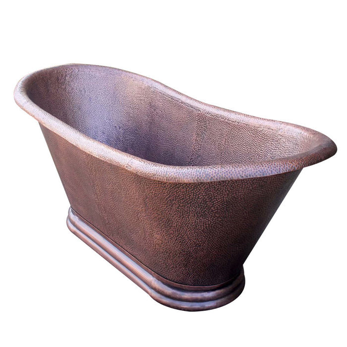 Akicon Copper Double-Slipper Roll-Top Bathtub w/Pedestal - AKB30002-C