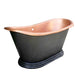 Akicon Copper Double-Slipper Roll-Top Bathtub w/Pedestal AKB70010-C