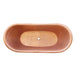 Akicon Copper Double-Slipper Roll-Top Bathtub w/Pedestal AKB70010-C