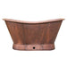 Akicon Copper Double-Slipper Roll-Top Bathtub w/Pedestal AKB70012-C