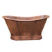 Akicon Copper Double-Slipper Roll-Top Bathtub w/Pedestal AKB70012-C