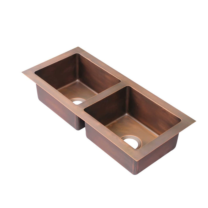 Akicon Equal Bowl Drop-In Copper Kitchen Sink - AKS601-C