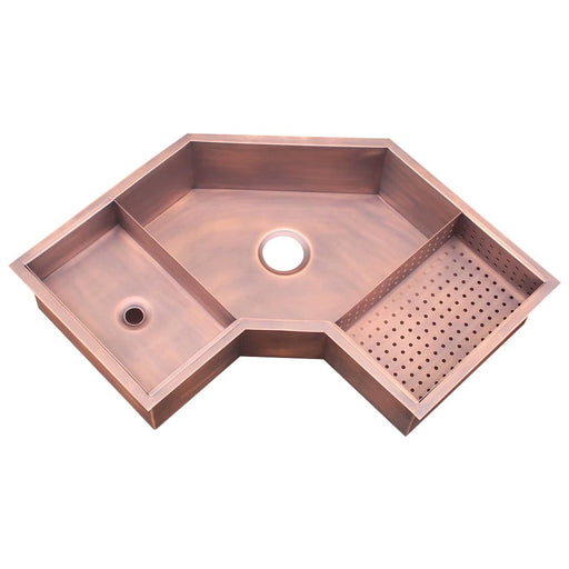 Akicon Custom Copper Corner Kitchen Sink - AKS701-C