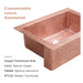 Akicon Single Bowl Farmhouse Apron Copper Kitchen Sink - AKS501-C