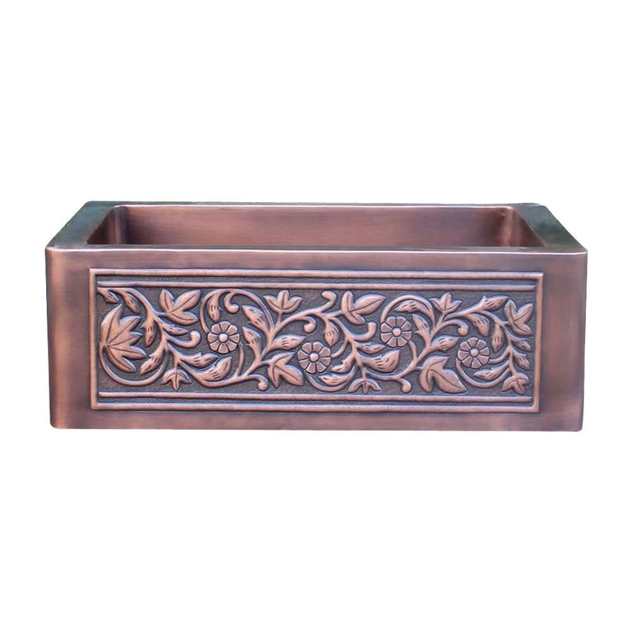 Akicon Single Bowl Farmhouse Apron Copper Kitchen Sink - AKS502-C