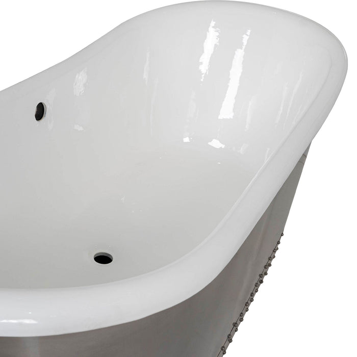 Akicon Custom Double Slipper Cast Iron Skirted Tub - AKBT31022-AC