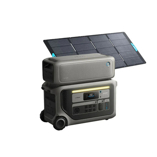 Aurora Generators SOLIX F3000 3072Wh Power Station + Expansion Battery + 400w Solar Panel - B178211F
