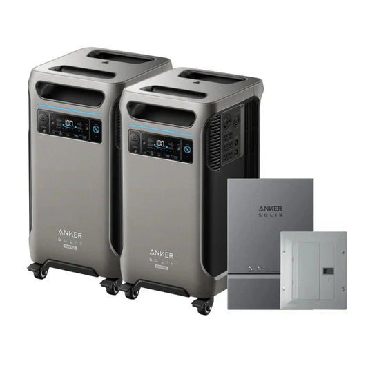 Aurora Generators 2x Anker SOLIX F3800 Plus + Home Power Panel + Sub Panel Kit - B1790112R