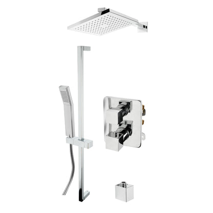 ALFI 2 Way Thermostatic Square Shower Set  - AB2830