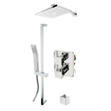 ALFI 2 Way Thermostatic Square Shower Set - AB2830