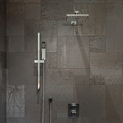 ALFI 2 Way Thermostatic Square Shower Set  - AB2830
