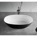 ALFI 59" Black & White Oval Freestanding Resin Bathtub - AB9975BM