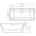 ALFI 67" Rectangular White Freestanding Acrylic Soaking Bathtub AB8832