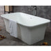 ALFI 67" Rectangular White Solid Freestanding Smooth Resin Soaking Bathtub AB9942