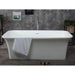 ALFI 67" Rectangular White Solid Freestanding Smooth Resin Soaking Bathtub AB9942