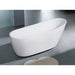 ALFI 68" Oval White Freestanding Acrylic Soaking Bathtub - AB8826