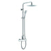 ALFI Polished Chrome Square Style Thermostatic Exposed Shower Set AB2862-PC