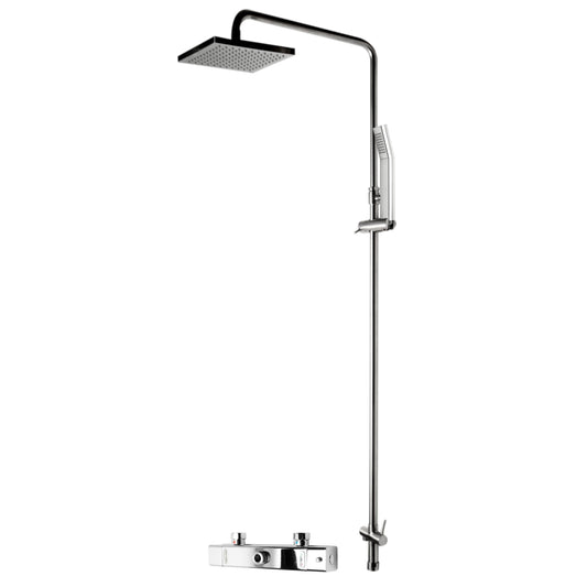 ALFI Polished Chrome Square Style Thermostatic Exposed Shower Set  - AB2862-PC