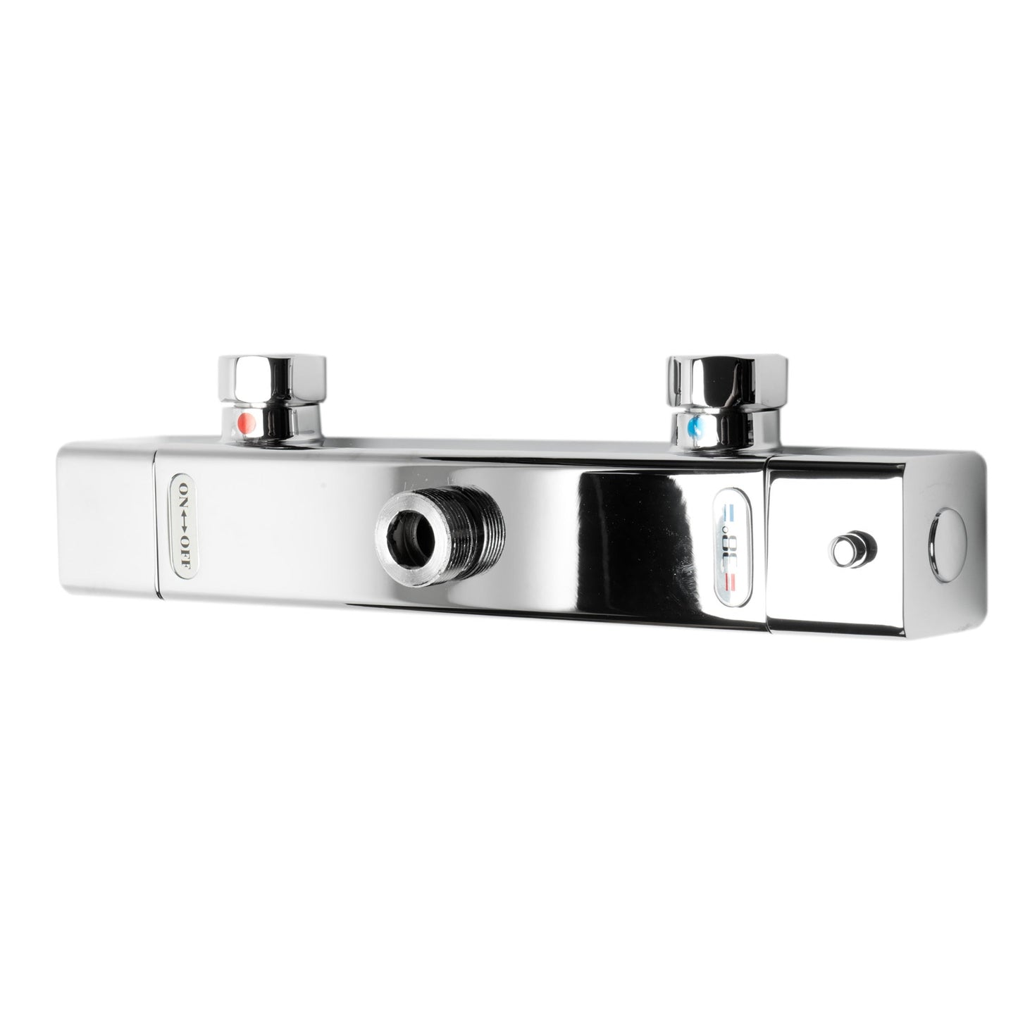 ALFI Polished Chrome Square Style Thermostatic Exposed Shower Set  - AB2862-PC