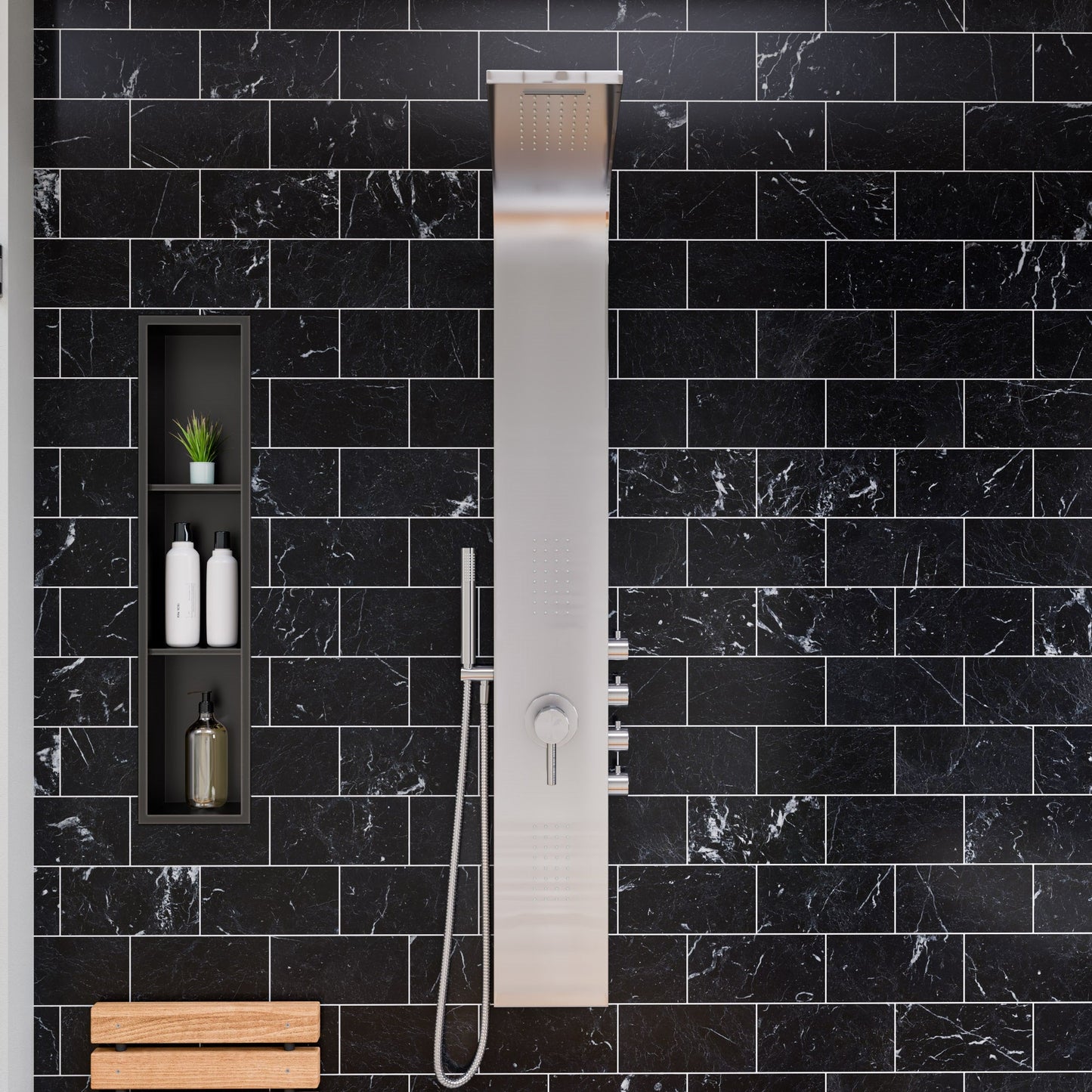 ALFI Stainless Steel Shower Panel with 2 Body Sprays  - ABSP30