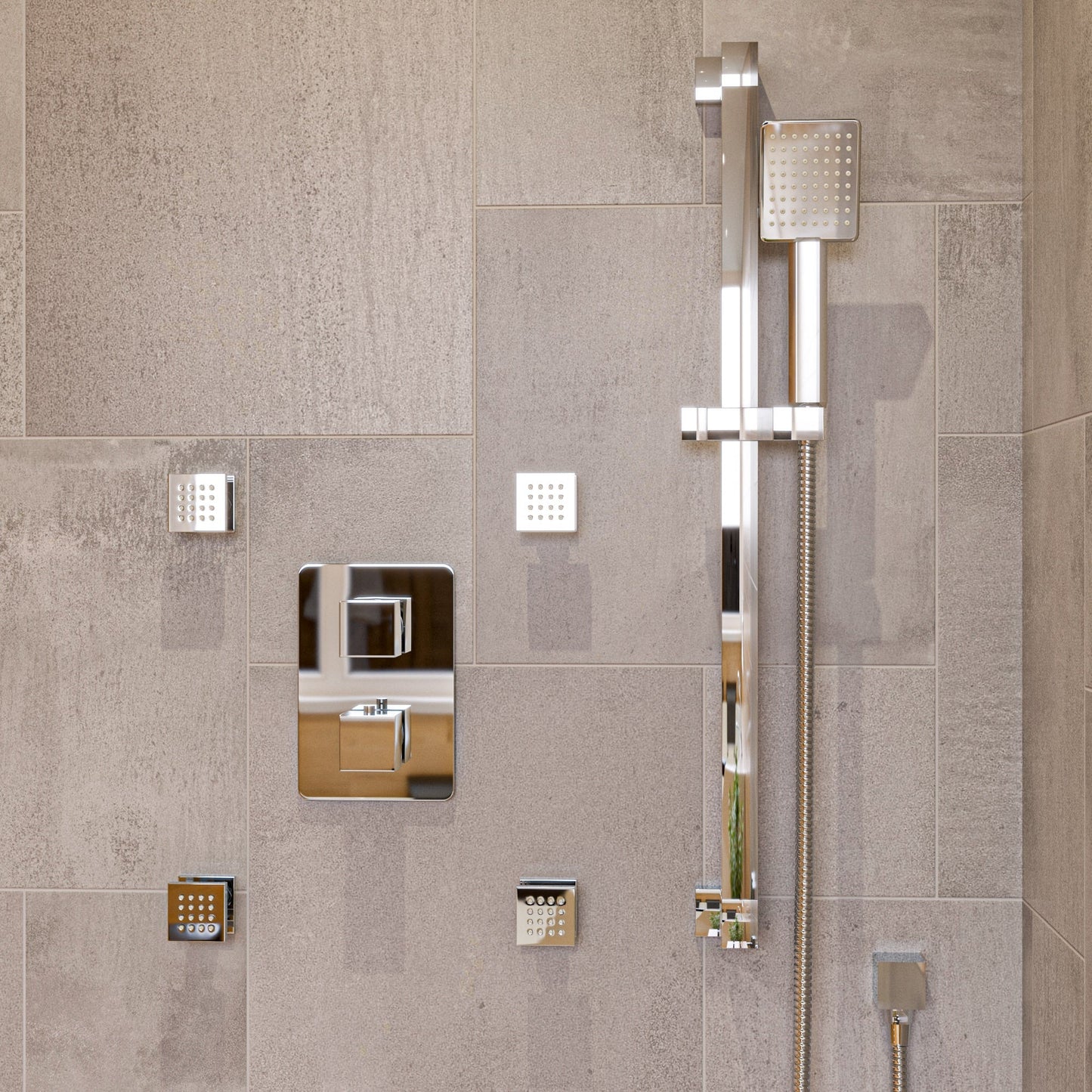 ALFI 3 Way Thermostatic Shower Set with Body Sprays  - AB2287