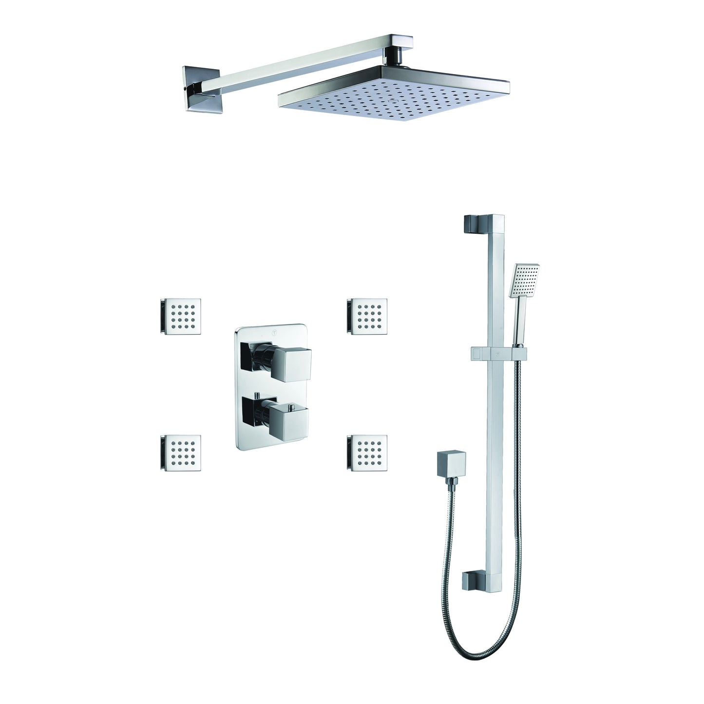 ALFI 3 Way Thermostatic Shower Set with Body Sprays  - AB2287
