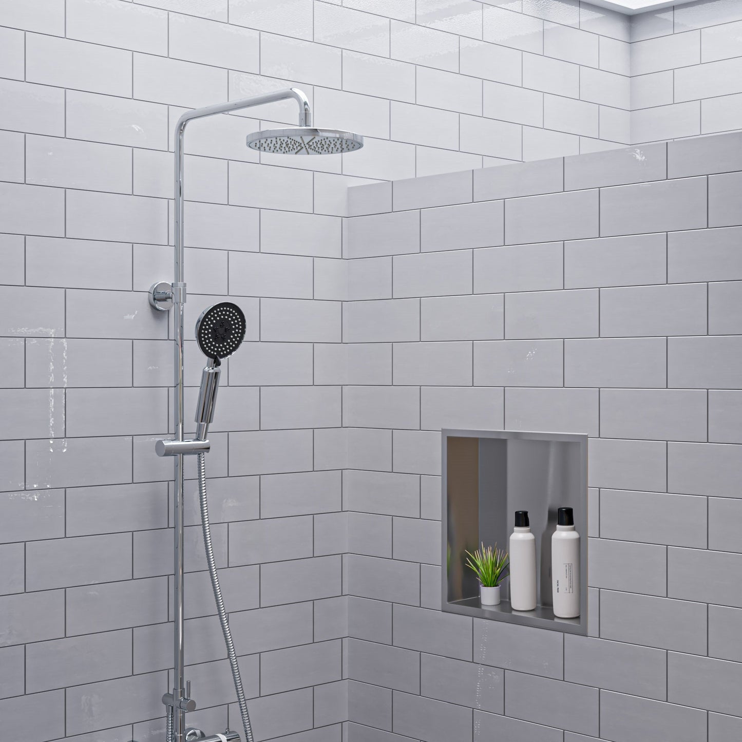ALFI Round Style Thermostatic Exposed Shower Set  - AB2867