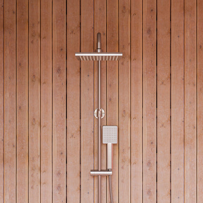 ALFI Square Brushed Nickel Style Thermostatic Exposed Shower Set  - AB2862-BN