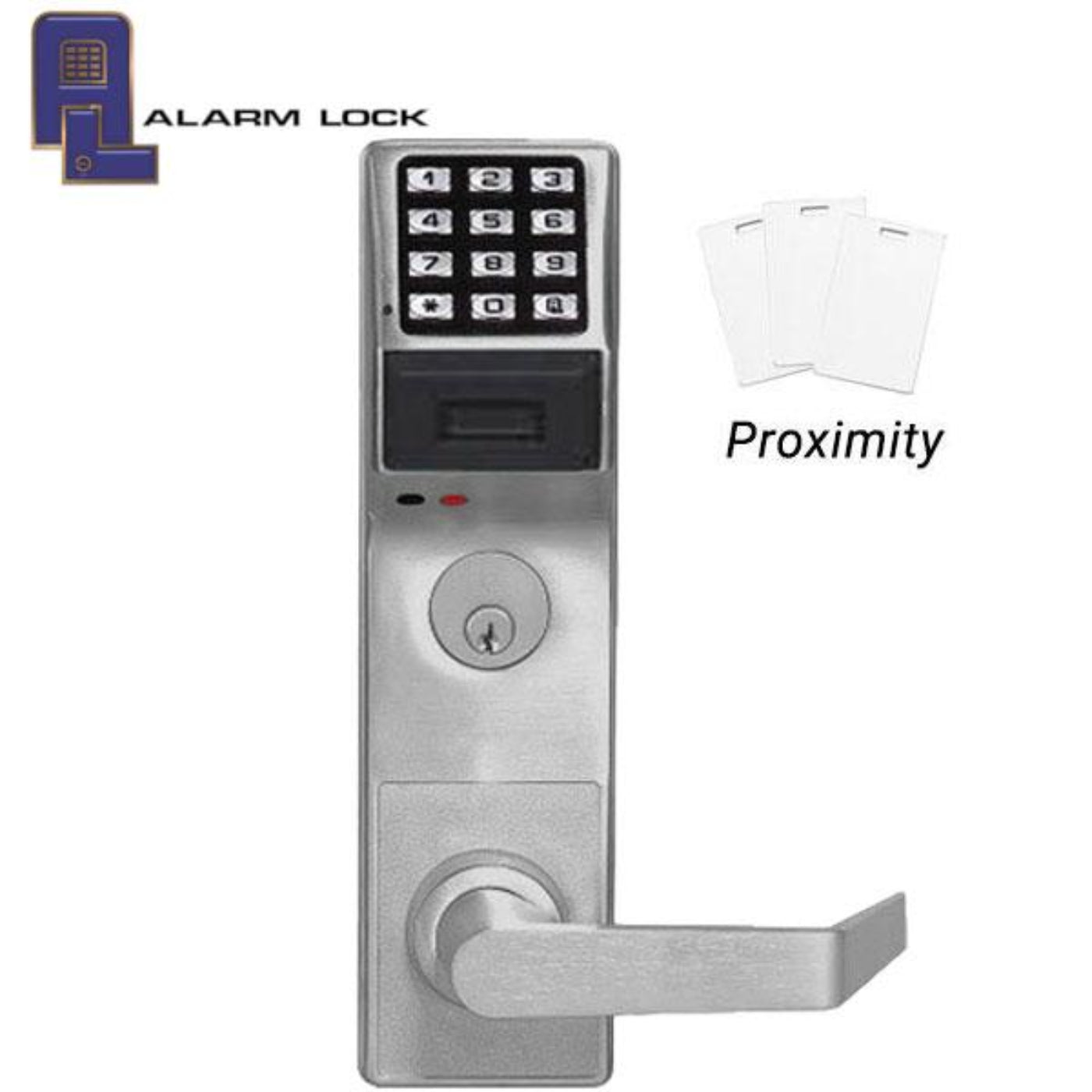 Alarm Lock Trilogy Deadbolt Digital PROX Mortise Lever Set w/ Audit Trail - Optional Handing - 26D - Satin Chrome  - ALL-PDL3500DBL-26D-LH
