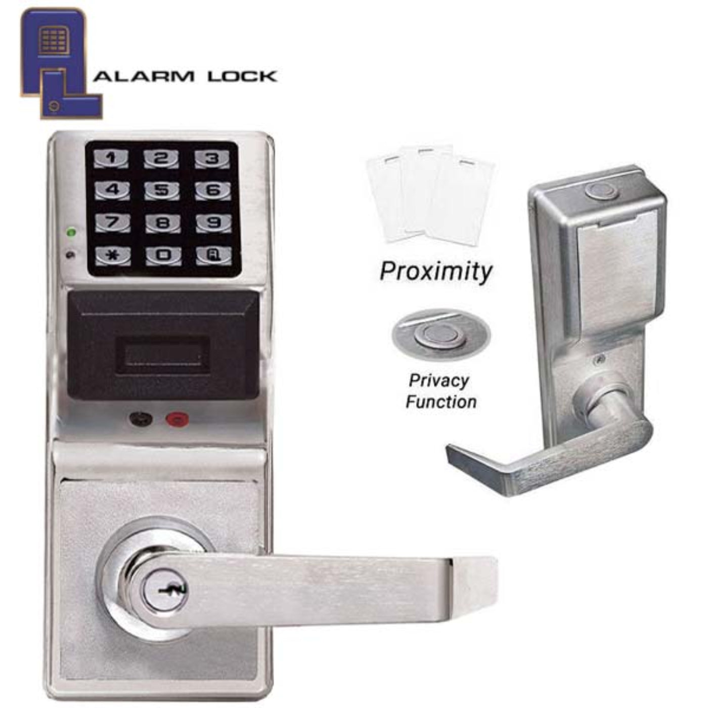 Alarm Lock Trilogy - PDL4100 - Digital PROX Keypad Lever Set w/ Audit Trail & Privacy Feature - 26D - Satin Chrome - ALL-PDL4100-26D