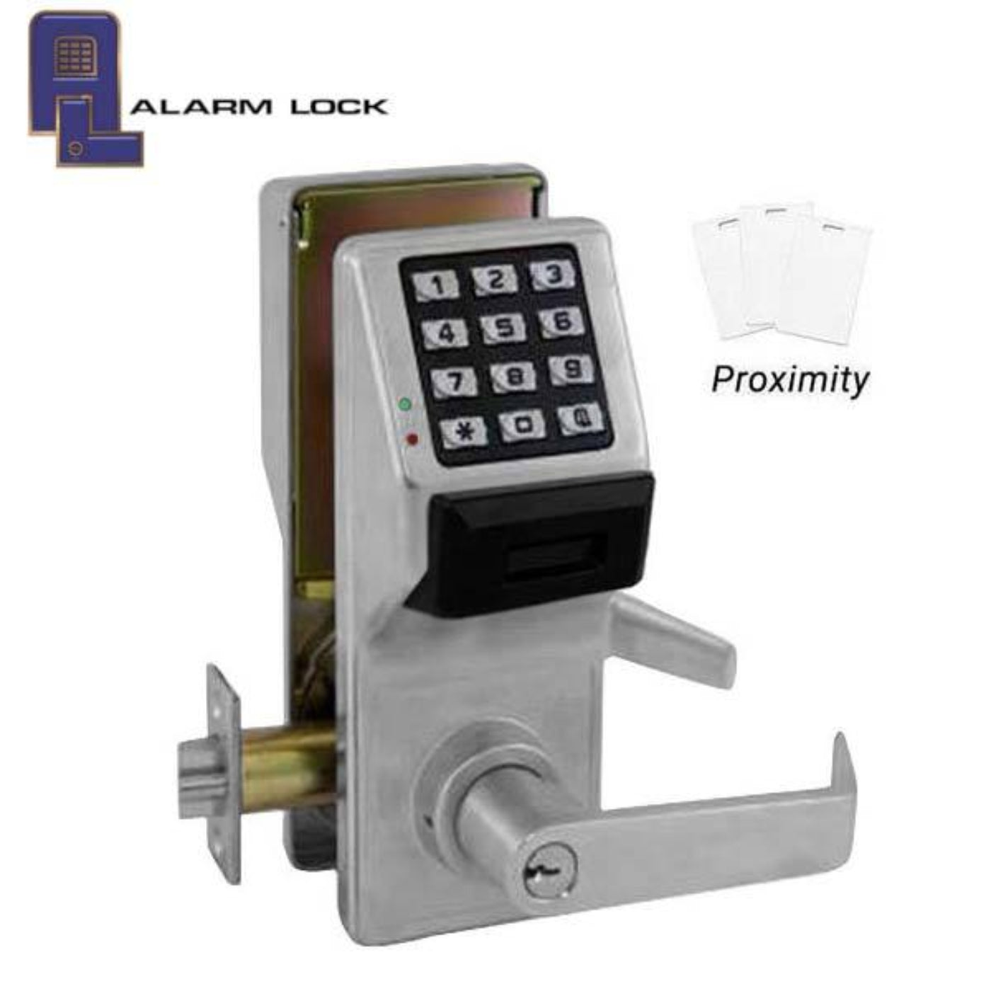 Alarm Lock Trilogy  Digital PROX Double Sided Keypad Lever Set w/ Audit Trail  Satin Chrome - ALL-PDL5300-26D